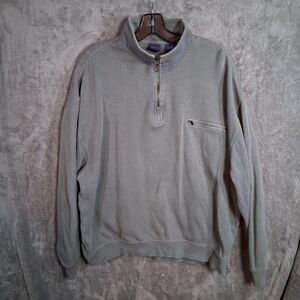 Vtg Pendleton Quarter Zip Knit Sweater Mens Sz Large Stone Wash Y2K